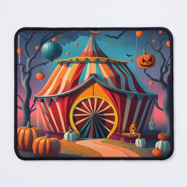 Item preview, Halloween Circus Delight: Jack-o'-Lantern Tent Extravaganza designed and sold by AgarutanPrint.