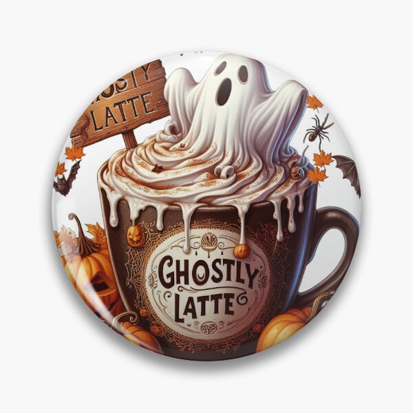 Item preview, A halloween ghostly latte coffee filled mug with ghost designed and sold by LoneAngel.