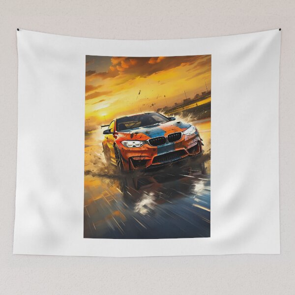 Item preview, Sports Coupe on the Wet Race Track at Sunset designed and sold by RevUpDesign.