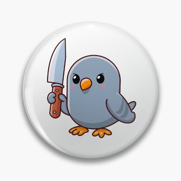 Item preview, Grumpy Pigeon with a Knife designed and sold by Łukasz Czajka.