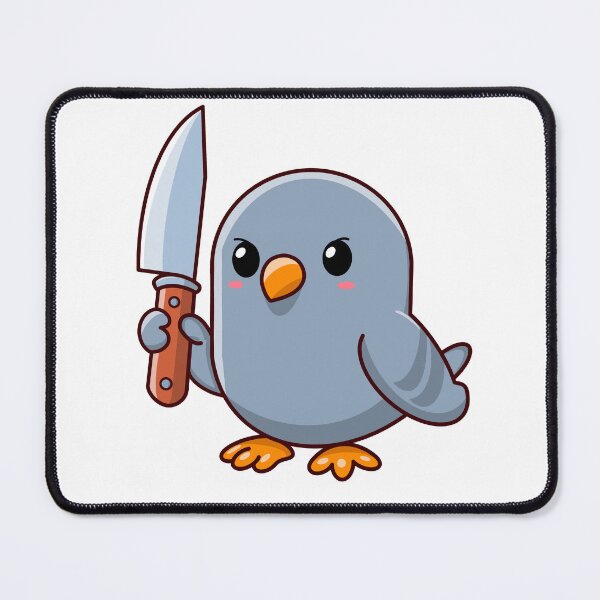 Item preview, Grumpy Pigeon with a Knife designed and sold by Łukasz Czajka.
