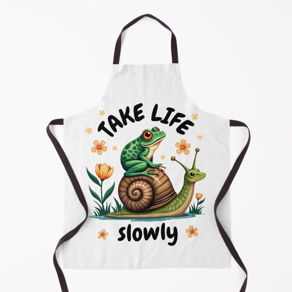 Item preview, Snail Frog Cottagecore Nature Mindfulness "Take Life Slowly" designed and sold by Infinitee8hirts.