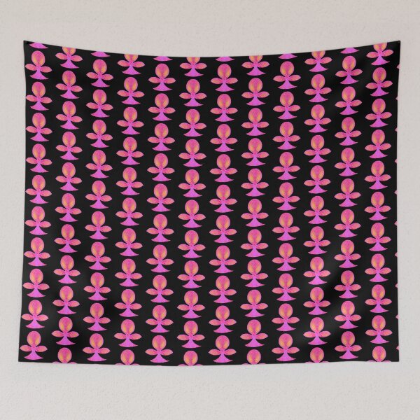 Item preview, Byzantine style buds, Pink on black background designed and sold by Alex  Blud.