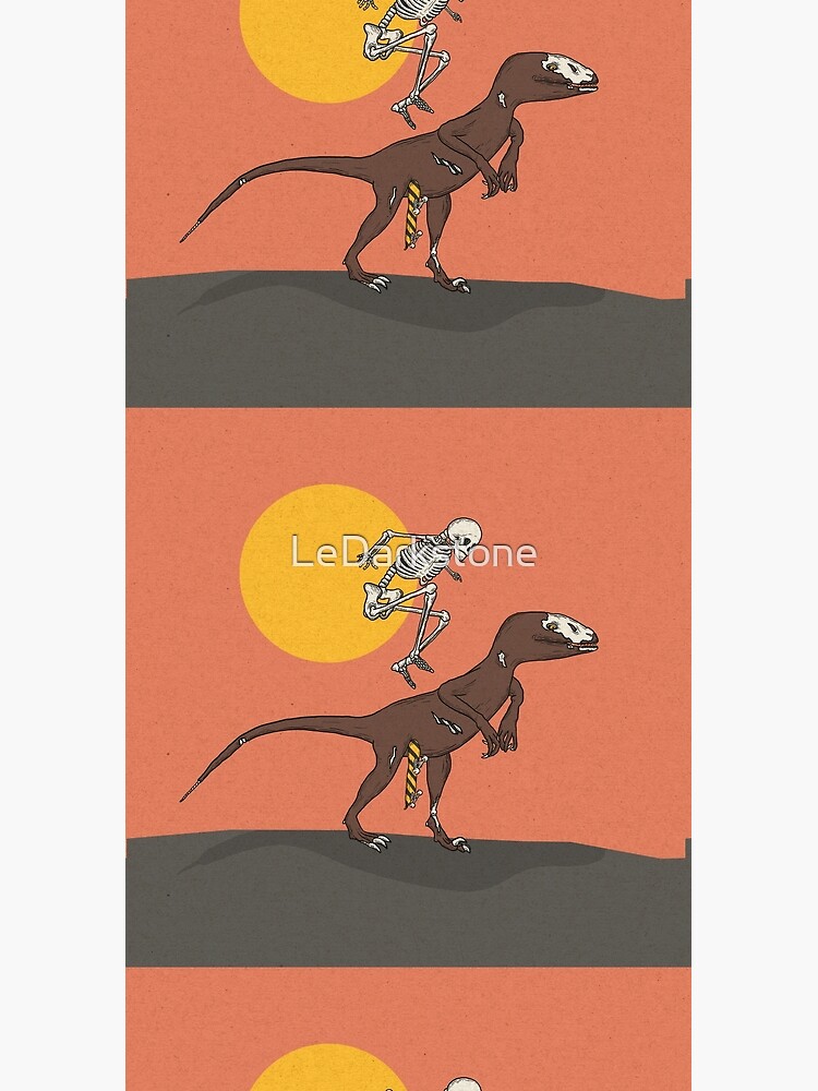 Thumbnail 3 of 3, Duffle Bag, Velociraptor and a skateboarding skeleton designed and sold by LeDarkstone.