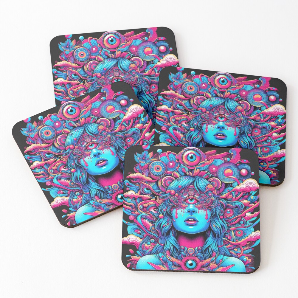 Item preview, Coasters (Set of 4) designed and sold by TrippyyThreads.