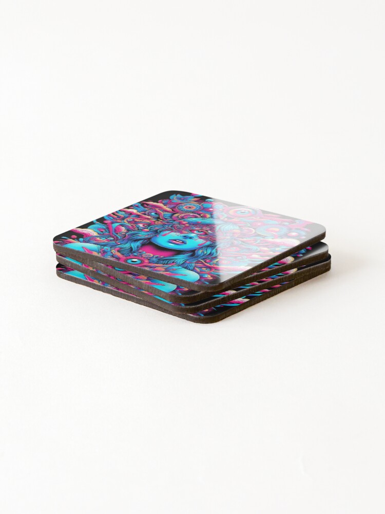 Thumbnail 4 of 5, Coasters (Set of 4), Abstract Entity designed and sold by TrippyyThreads.