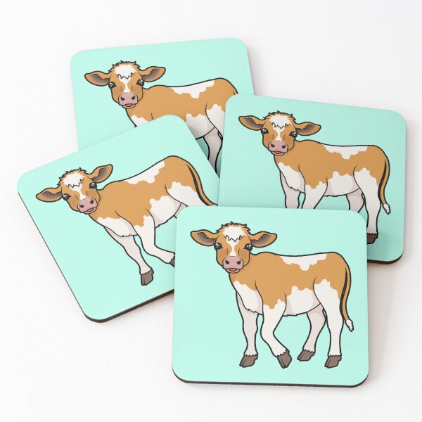 Item preview, Cute Guernsey Cow Calf - Young Cow designed and sold by Amy Farmer.