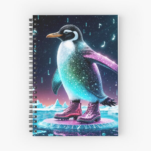 Item preview, Disco Penguin Party on Neon Iceberg designed and sold by koreatvtea.