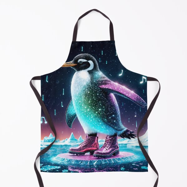 Item preview, Disco Penguin Party on Neon Iceberg designed and sold by koreatvtea.