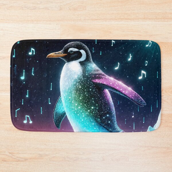 Item preview, Disco Penguin Party on Neon Iceberg designed and sold by koreatvtea.