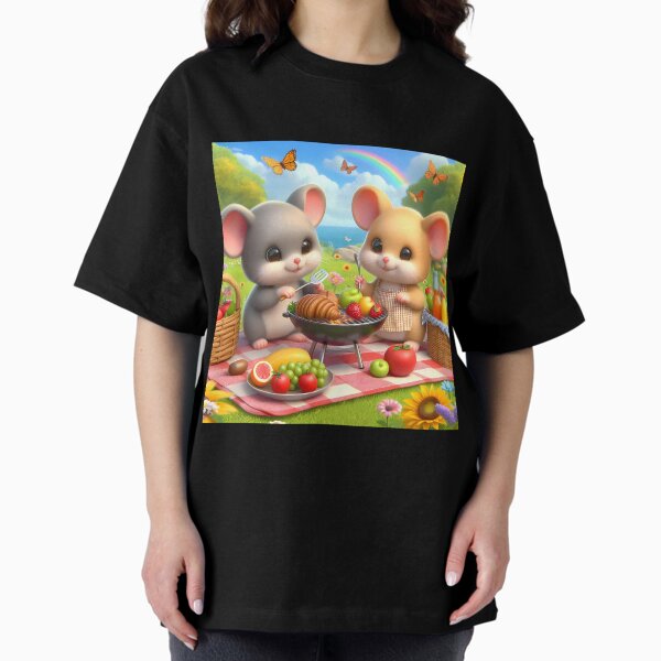 Mousy at picnic point 0001 Oversized T-Shirt