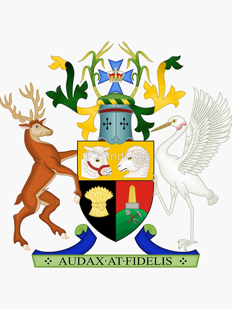"Coat of Arms of Queensland, Australia" Sticker by PZAndrews Redbubble