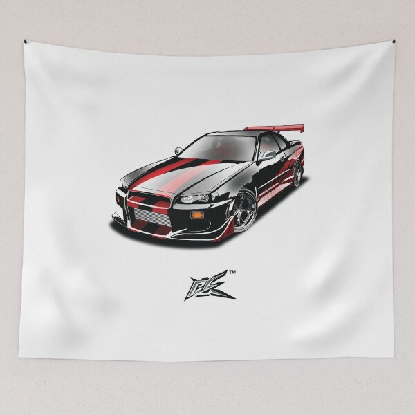 Item preview, nissan skyline gtr r34 movie car red black   designed and sold by NaquashM.