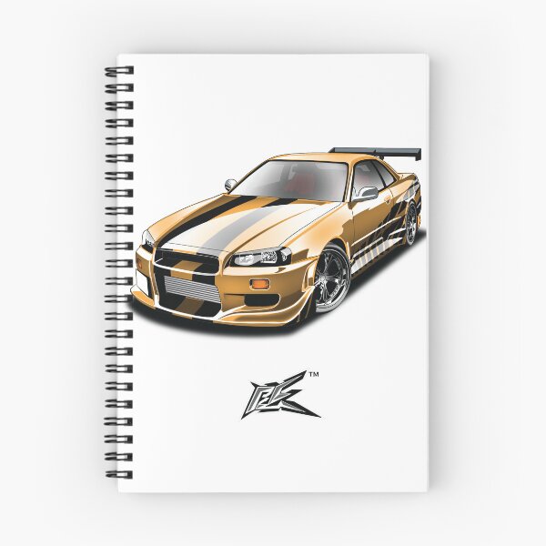 Artikelvorschau, nissan skyline gtr r34 filmauto schwarz gelb entworfen und verkauft von NaquashM.