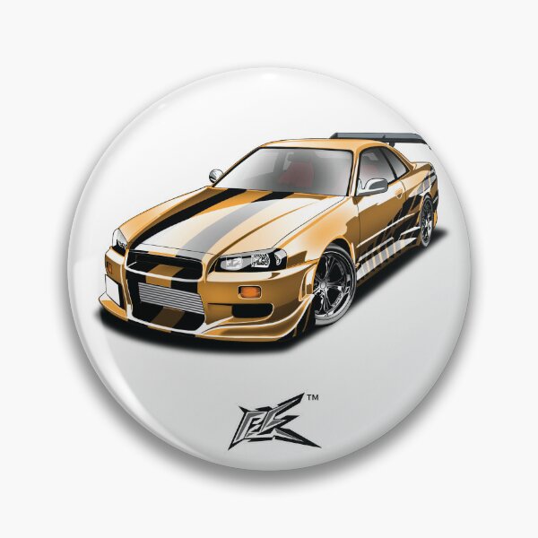Item preview, nissan skyline gtr r34 movie car black yellow  designed and sold by NaquashM.