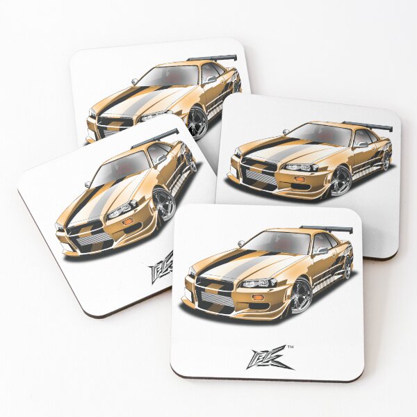 Item preview, nissan skyline gtr r34 movie car black yellow  designed and sold by NaquashM.