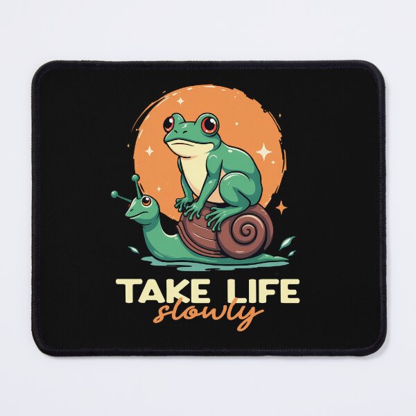 Item preview, "Take Life Slowly" - Frog Snail Cottagecore Nature Mindfulness designed and sold by Infinitee8hirts.