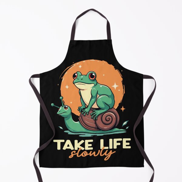 Item preview, "Take Life Slowly" - Frog Snail Cottagecore Nature Mindfulness designed and sold by Infinitee8hirts.