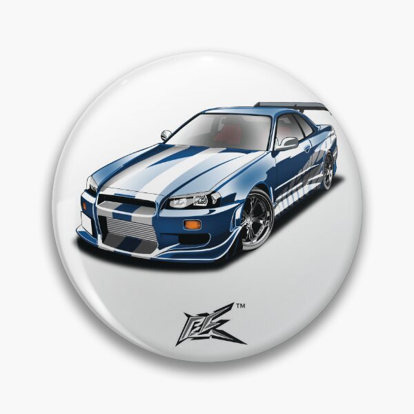 Item preview, nissan skyline gtr r34 movie car white blue  designed and sold by NaquashM.