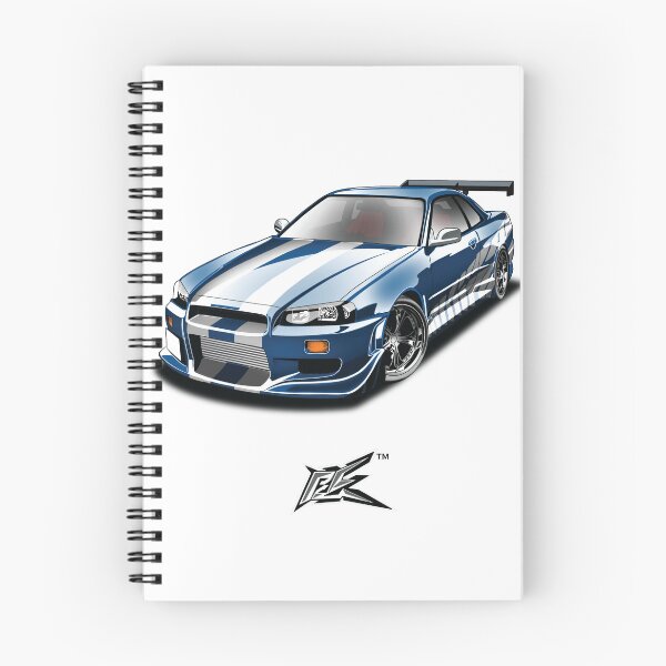 Item preview, nissan skyline gtr r34 movie car white blue  designed and sold by NaquashM.