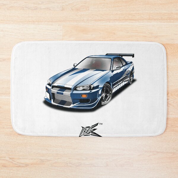 Item preview, nissan skyline gtr r34 movie car white blue  designed and sold by NaquashM.