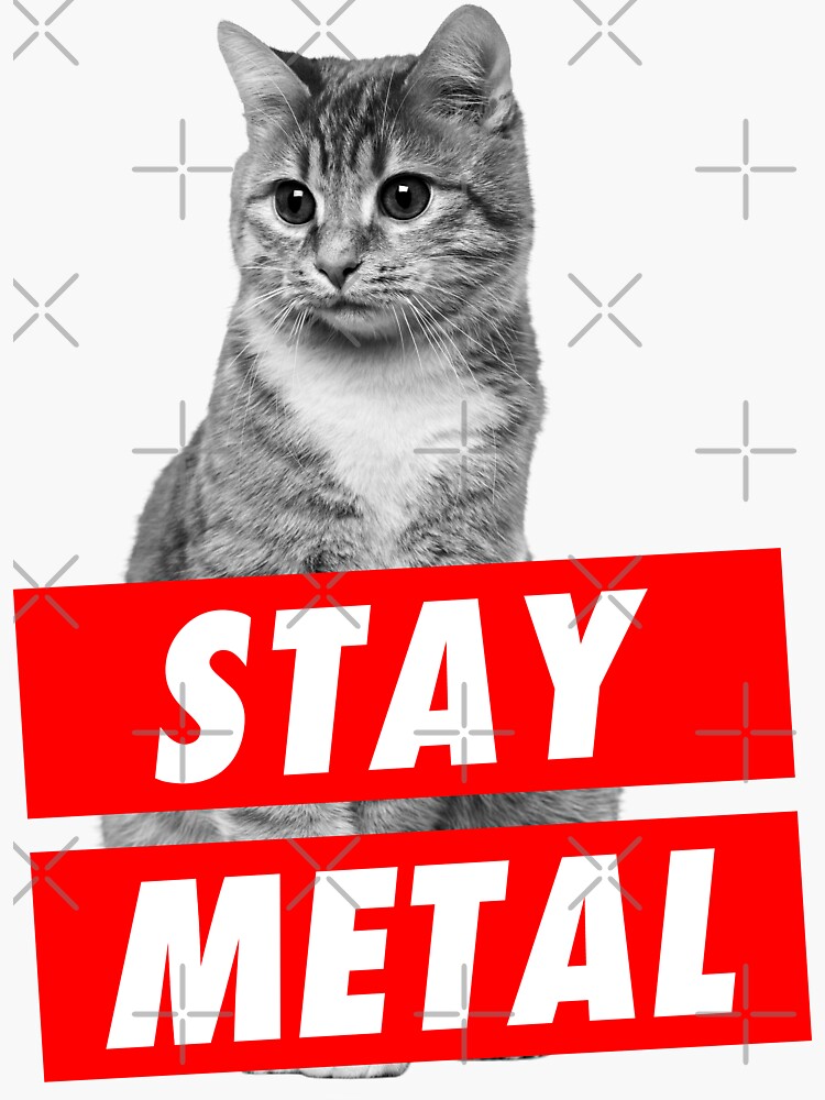 Thumbnail 3 of 3, Sticker, STAY METAL designed and sold by PYHC.