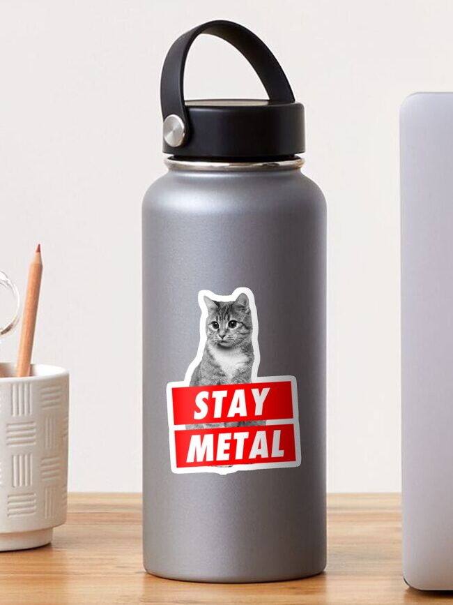 Thumbnail 1 of 3, Sticker, STAY METAL designed and sold by PYHC.