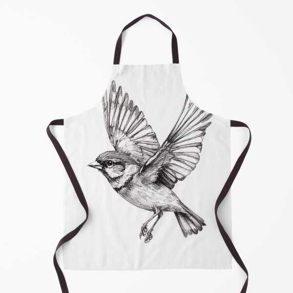Item preview, Black and white House Sparrow pencil drawing designed and sold by Pencil-Art.