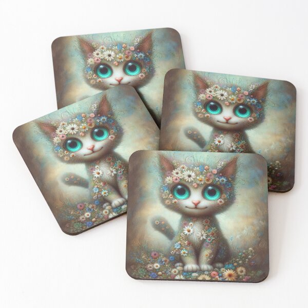 Item preview, Fancy Flower Boho Cat designed and sold by Blue Horse Photo Magic.