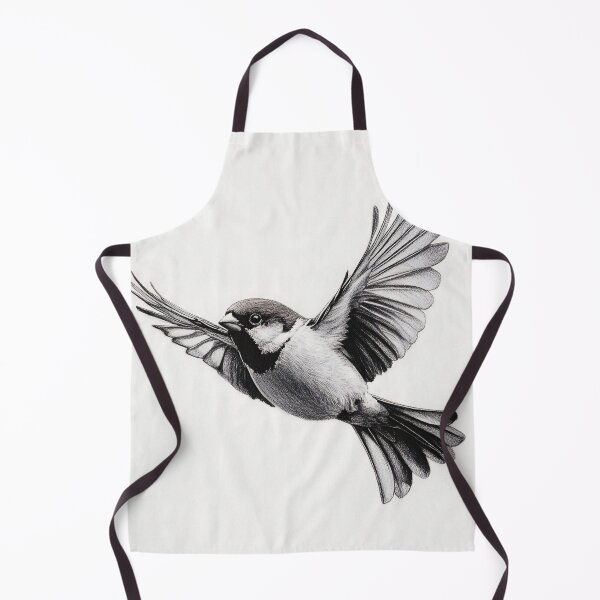 Item preview, Black and white House Sparrow pencil drawing designed and sold by Pencil-Art.