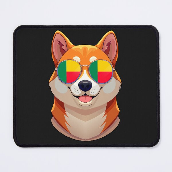 Item preview, Vintage Patriotic Shiba Inu Beninese Flag designed and sold by DreamBrushy.