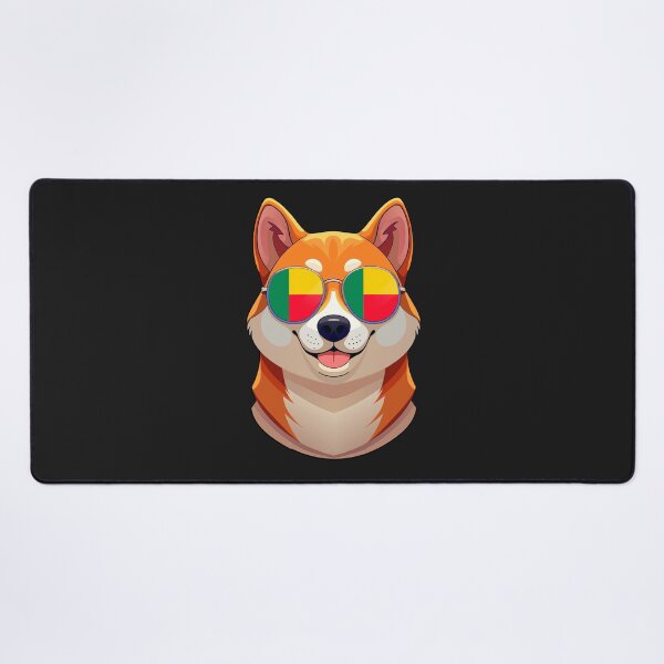 Item preview, Vintage Patriotic Shiba Inu Beninese Flag designed and sold by DreamBrushy.