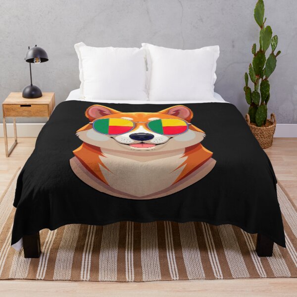 Item preview, Vintage Patriotic Shiba Inu Beninese Flag designed and sold by DreamBrushy.