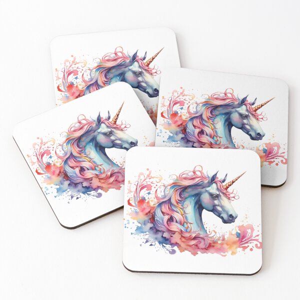 Item preview, Unicorn head as digital watercolor designed and sold by Rose Design & Photos.