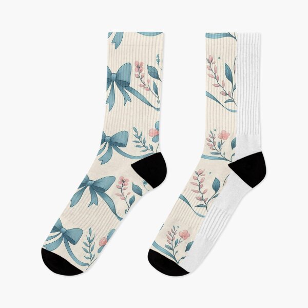 Item preview, Cute Aesthetic Preppy Vintage Blue Ribbon and Bow Flower Pattern Case designed and sold by Teshirt ★★★★★.