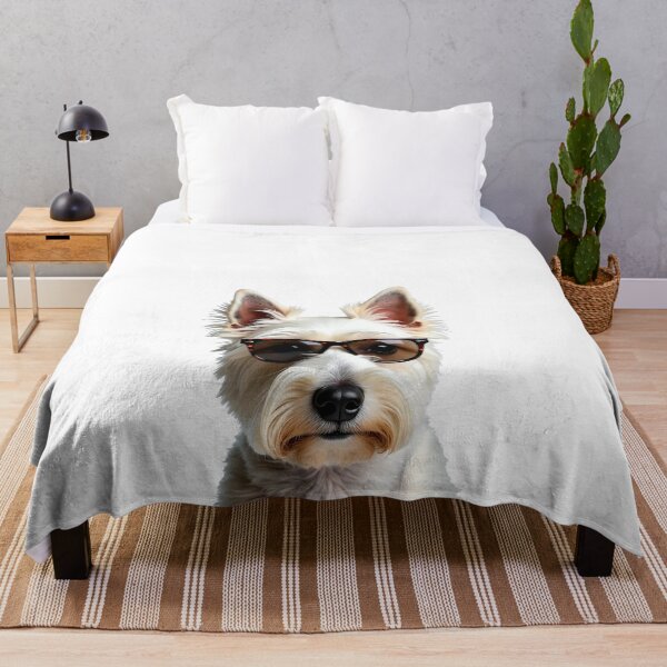 Item preview, Funny cool West Highland White Terrier dog wearing sunglasses designed and sold by LazyOwlStore.