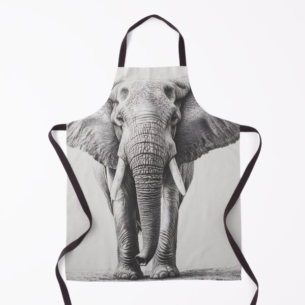 Item preview, Black and White Elephant pencil drawing designed and sold by Pencil-Art.