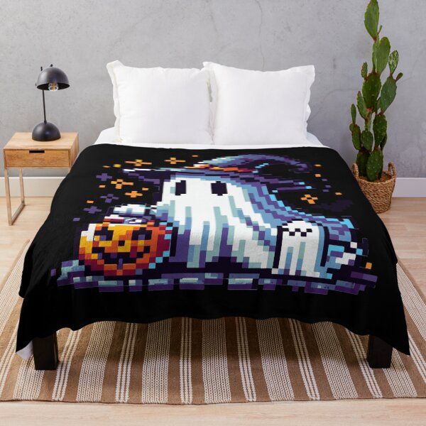 Item preview, Retro Halloween Witch Ghost Pixel Game Art designed and sold by raymondjmcd.