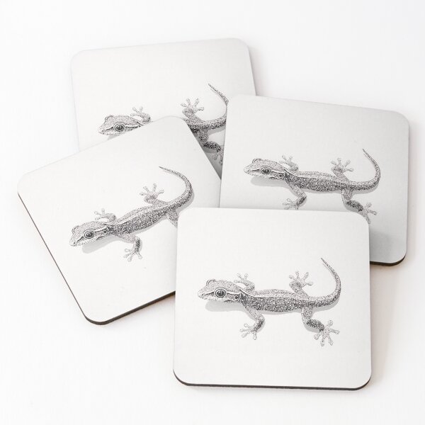 Item preview, Black and white Lizard pencil drawing designed and sold by Pencil-Art.