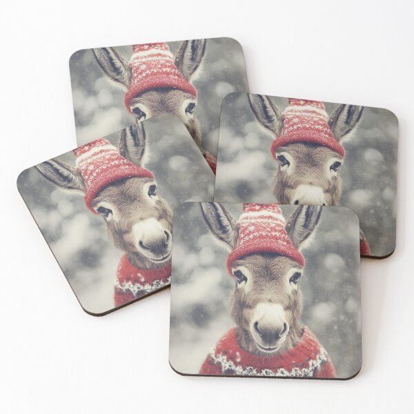 Item preview, Cute Christmas Donkey, Funny Retro Animal Photo designed and sold by CheekyAnimalz.