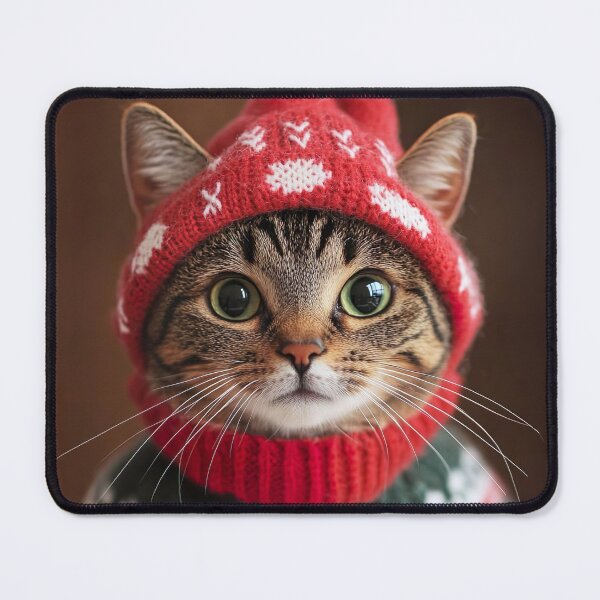 Item preview, Cute Christmas Cat, Funny Retro Animal Photo designed and sold by CheekyAnimalz.