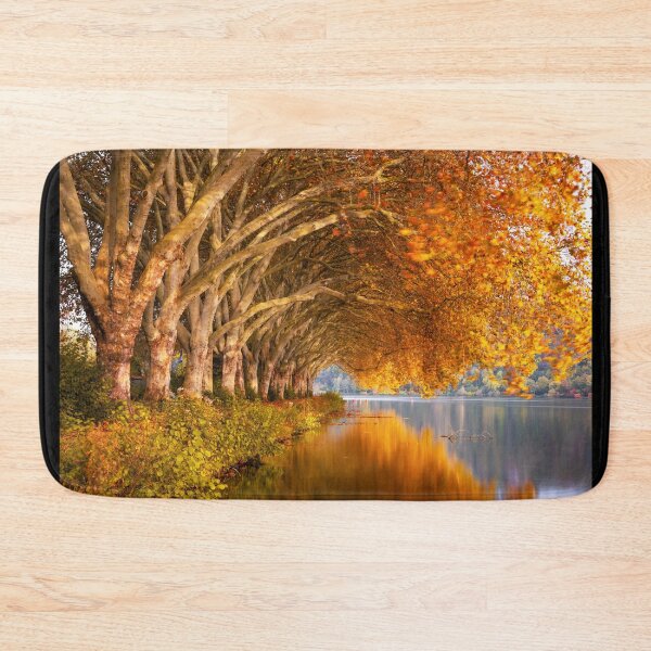 Item preview, Nature landscape, Fall, Trees, Forest, Autumn, leaves and path vanishing point designed and sold by inurey.