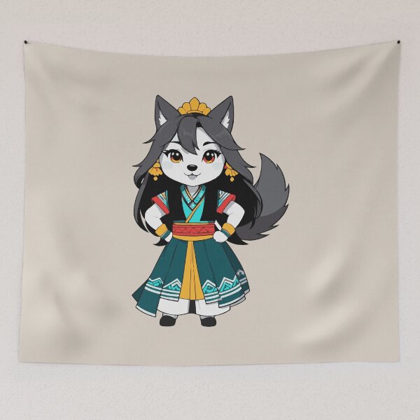 Item preview, Chibi Hmonggy Girl wolf designed and sold by Atlantico54.