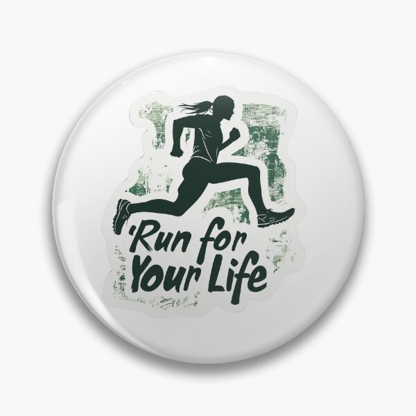 Item preview, Run for Your Life Motivational Runner Sticker designed and sold by Liseri.