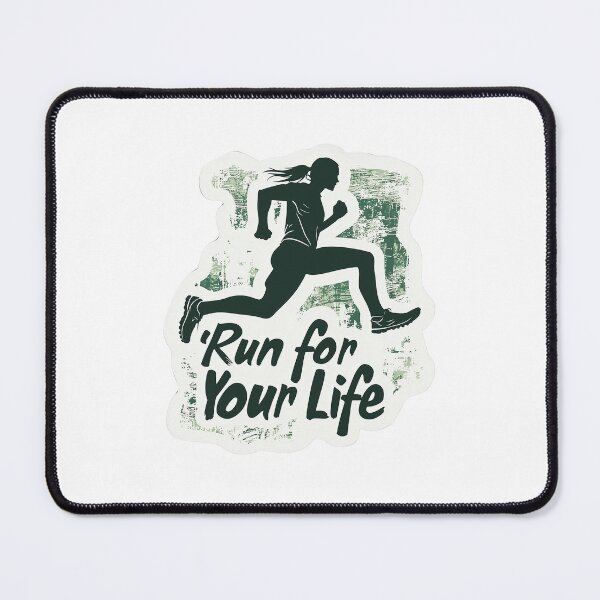 Item preview, Run for Your Life Motivational Runner Sticker designed and sold by Liseri.
