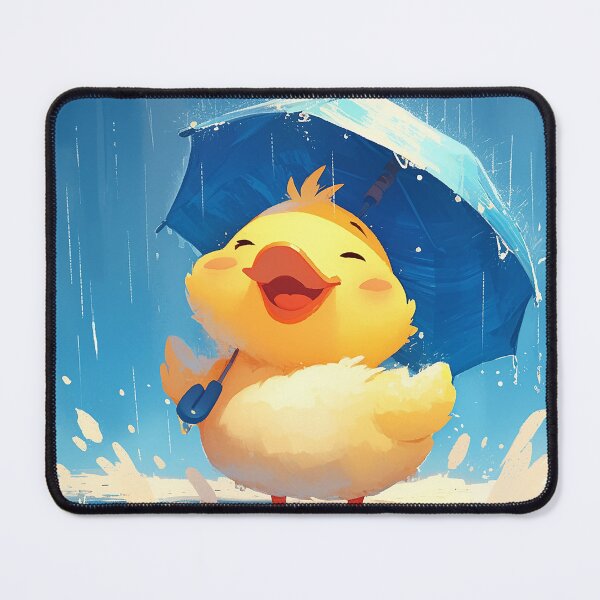Item preview, Joyful Duck with Umbrella in Rain designed and sold by Christian Weiss.