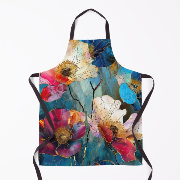 Item preview, Spring Vibe “Stained Glass” design - floral, leaves and colourful designed and sold by Chestnut Falls Studio.