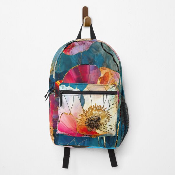 Item preview, Spring Vibe “Stained Glass” design - floral, leaves and colourful designed and sold by Chestnut Falls Studio.