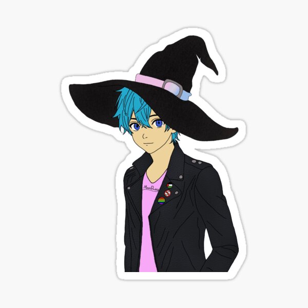 Witch boy cartoon Sticker
