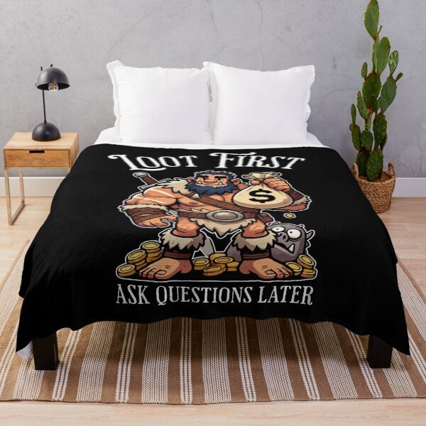 Item preview, Loot First, Ask Questions Later - funny tabletop meme designed and sold by RogarsVault.